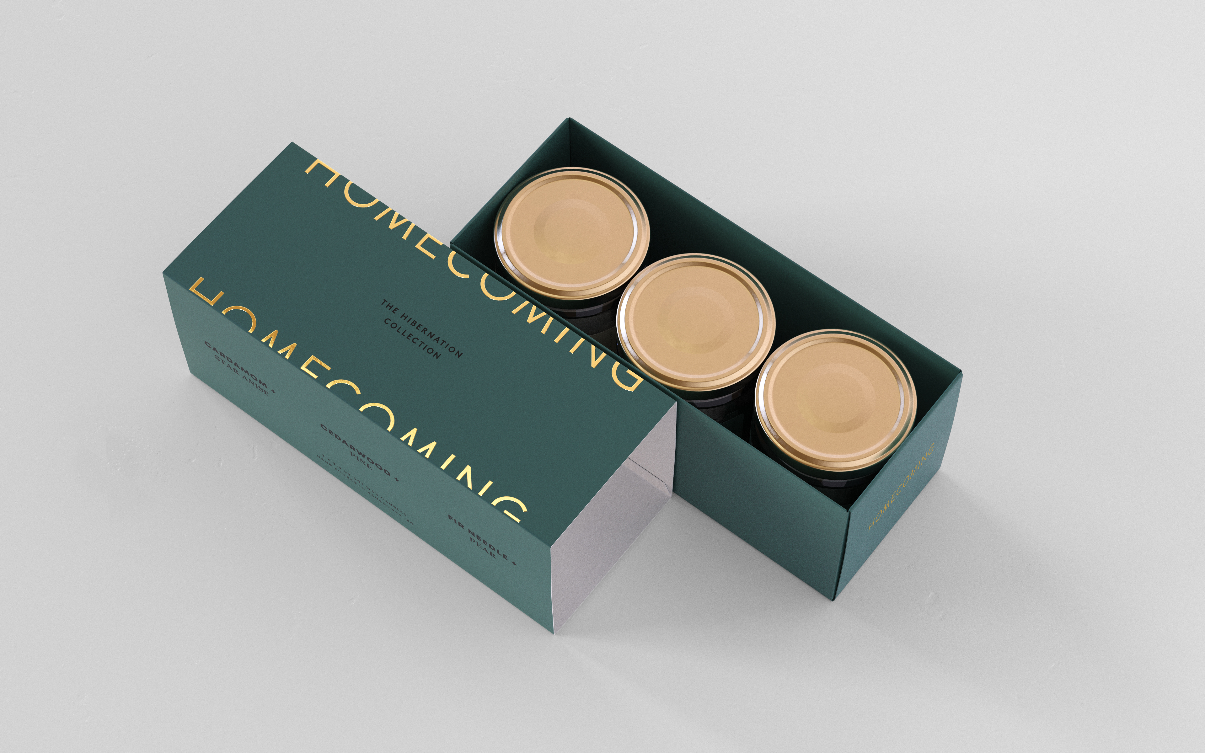 Homecoming candle box custom shape and colors for multiple candles